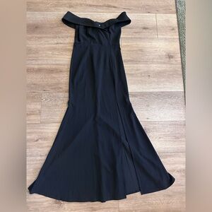 TOBI off the shoulder Black Evening Gown